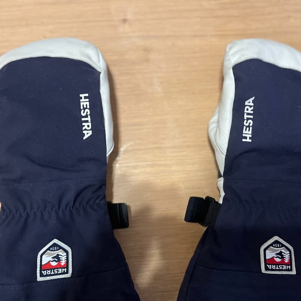 Hestra Army Leather Heli Ski Mitten Size 9 Men's - Picture 2 of 5